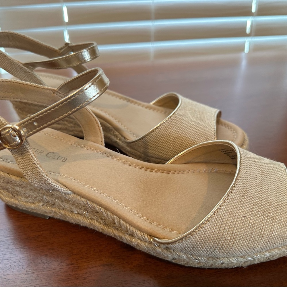 Charter Club Tan Espadrille Sandals - Picture 2 of 5